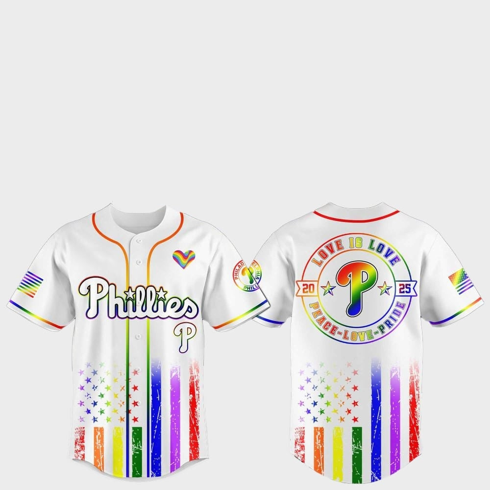 Philadelphia Phillies Pride Month Love Is Love 2025 Jersey - Grishko.com