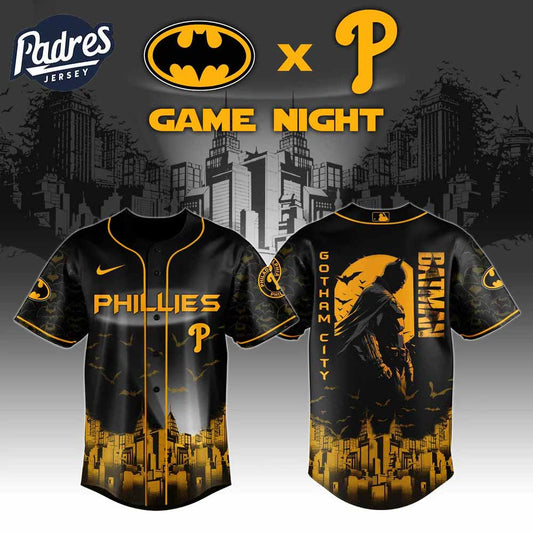 Philadelphia Phillies x DC Batman Game Night Baseball Jersey 2025 - Padres Jersey Oasis: Elevate Your Baseball Style Game