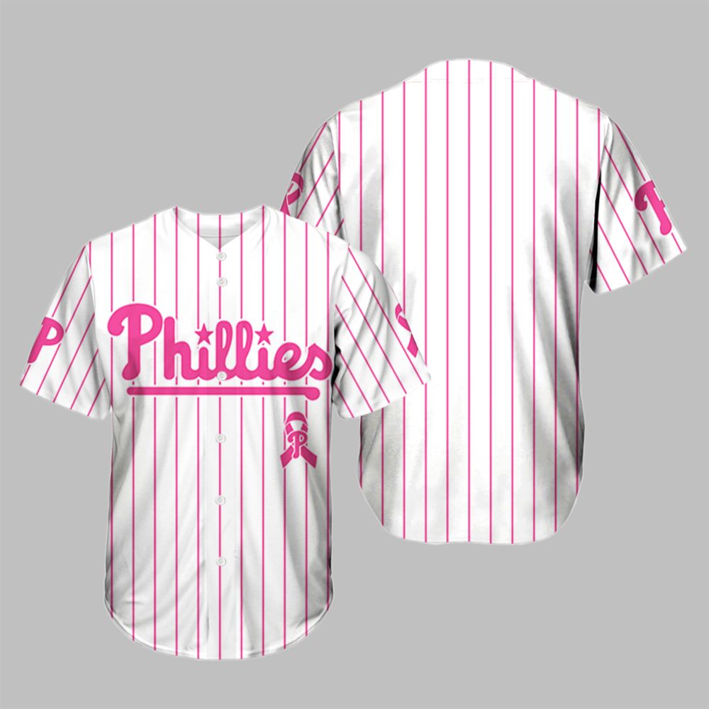 Phillies 2025 Breast Cancer Awareness Game Night Jersey - Grishko.com