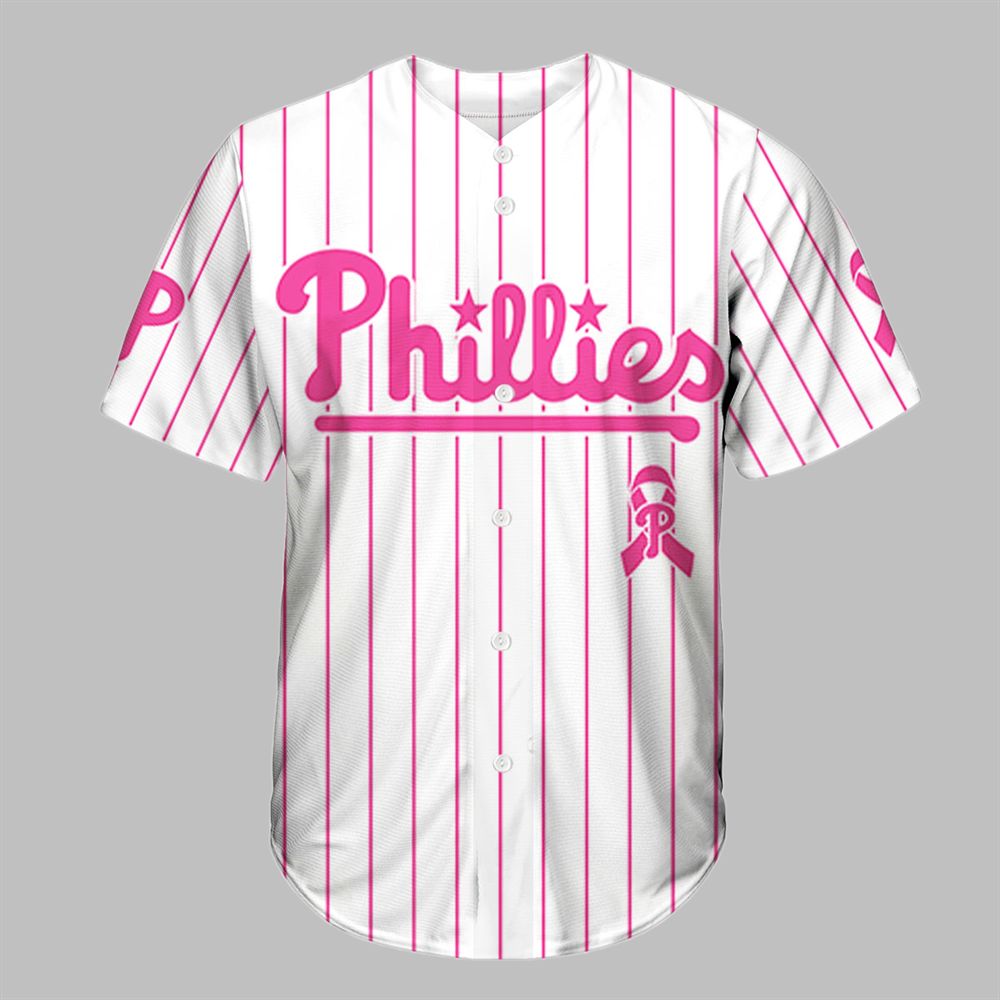 Phillies 2025 Breast Cancer Awareness Game Night Jersey - Grishko.com
