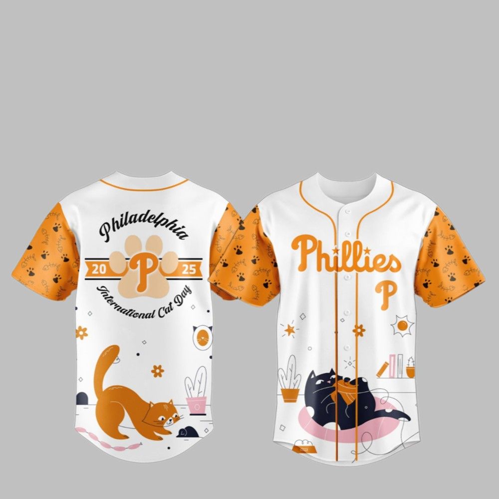 Phillies 2025 International Cat Day Jersey - Grishko.com