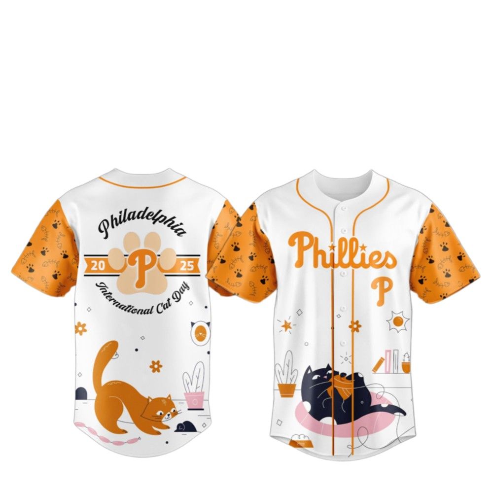 Phillies 2025 International Cat Day Jersey - Grishko.com