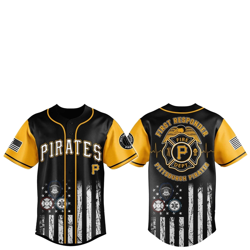 Pittsburgh Pirates First Responders 2025 Baseball Jersey Jogger Hat - Grishko.com