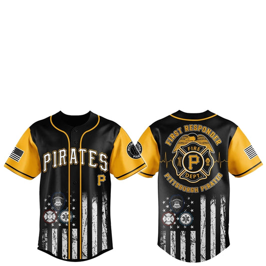 Pittsburgh Pirates First Responders 2025 Baseball Jersey Jogger Hat - Grishko.com