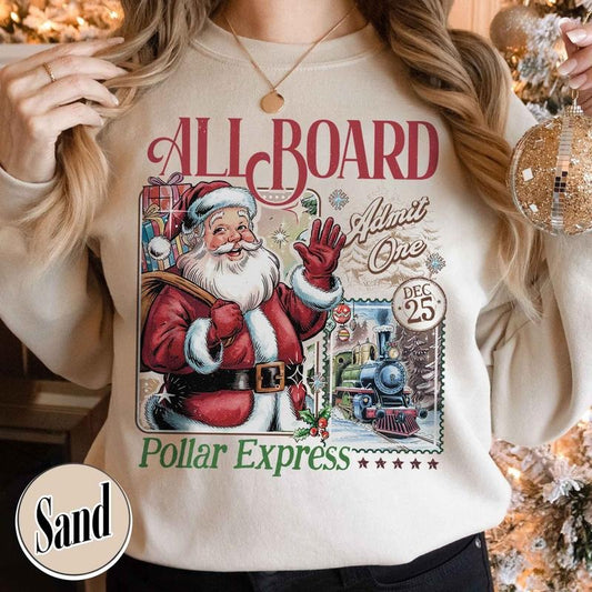Polar Express Sweatshirt North Pole Polar Express Tee Sweatshirt Merry Christmas Cute Winter Sweatshirt Winter Season Polar Express Gift