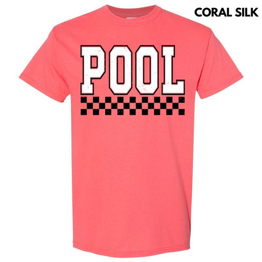 Pool Varsity Checkered Gildan Short Sleeve T-Shirt 'NLB'