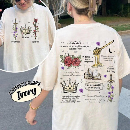 Powerless Bookish Comfort Colors Shirt For Fan, Fearless Fan Shirt, Kai Azer I Love You TShirt, Gift for Bookworms, Romantic Quotes Shirt