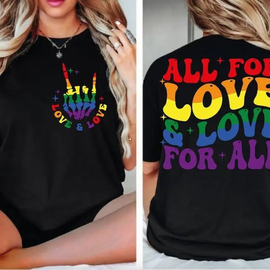 Premium  All For Love And Love For All, Pride Ally,Gay Pride sweatshirt
