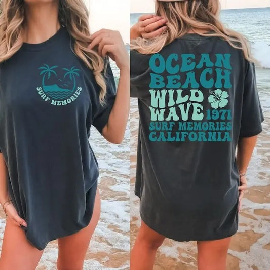 Premium  Ocean Beach , Aesthetic Tee , Trendy Shirt , California Shirt