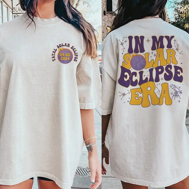 Premium  Solar Eclipse Shirt, In My Solar Eclipse Era Shirt, Eclipse Watching Squad Tee, Twice In A Lifetime, Total Solar Eclipse 2024 Shirt