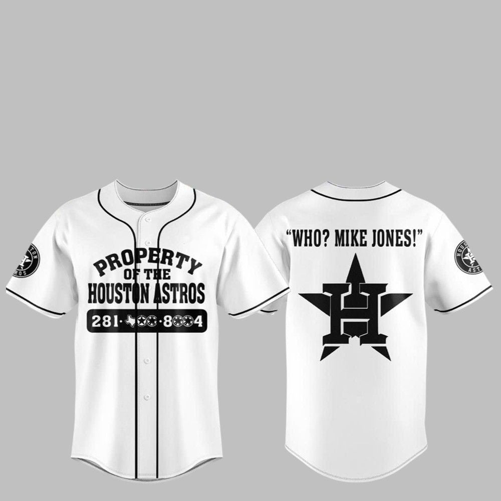 Property Of The Houston Astros Who Mike Jones Jersey 2025 - Grishko.com