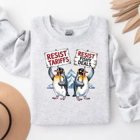 Protest Penguin TShirts, Gift For Her, Gift For Him, Crewneck TShirt, Trending Shirt, Unisex Tshirt.