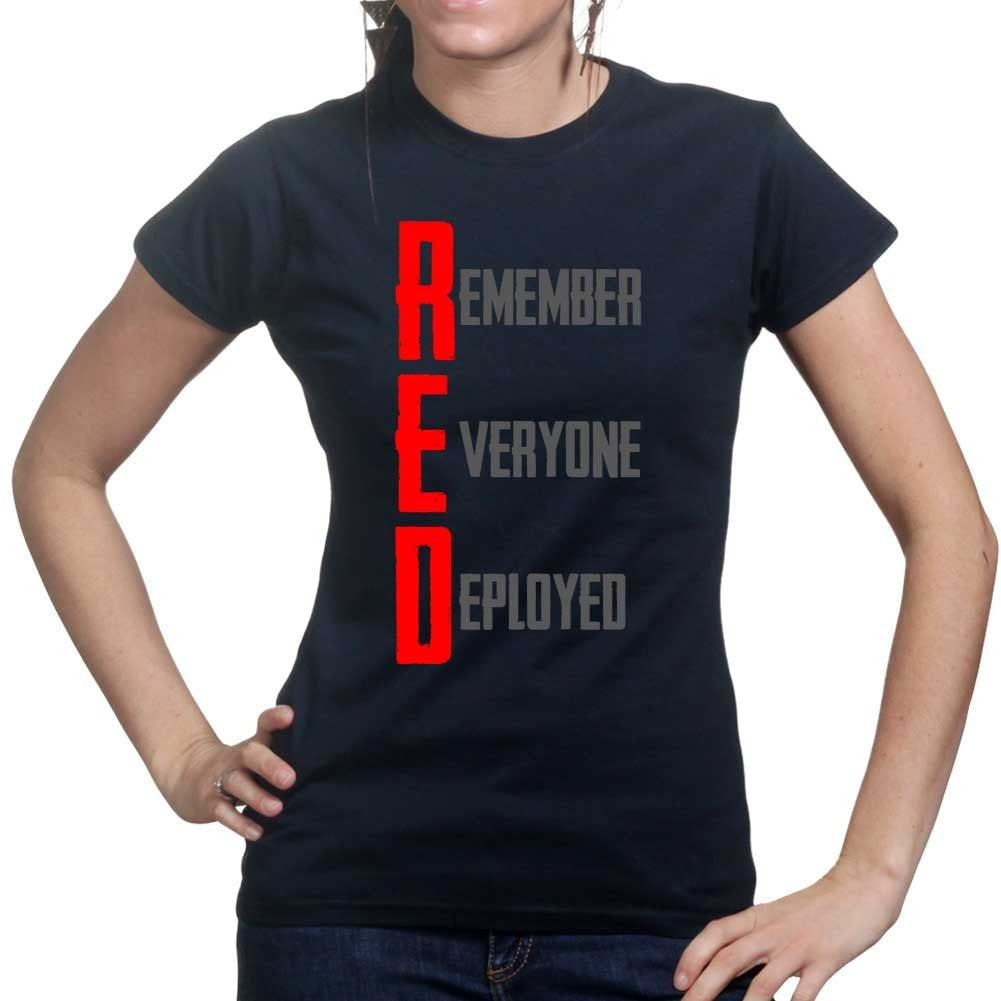 RED Remember Everyone Deployed Ladies T-shirt Style001