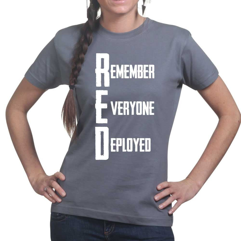 RED Remember Everyone Deployed Ladies T-shirt Style001
