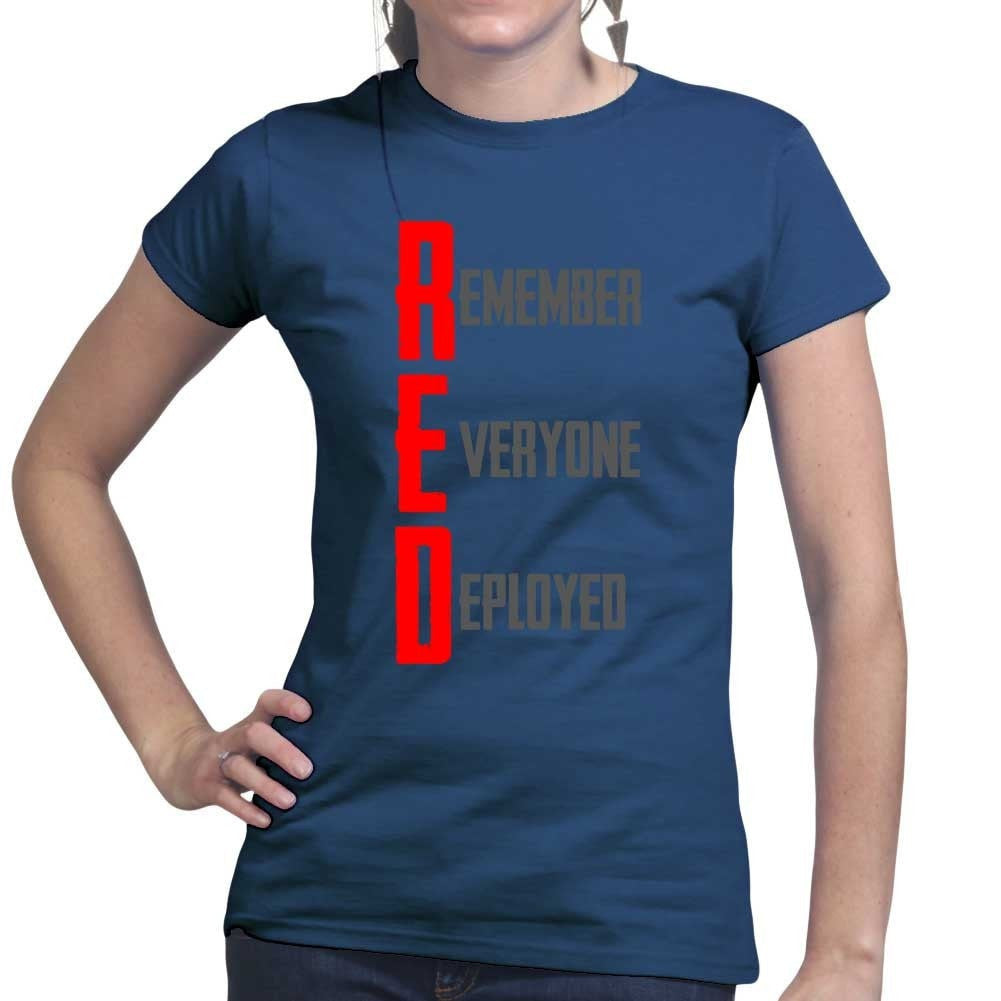 RED Remember Everyone Deployed Ladies T-shirt Style001