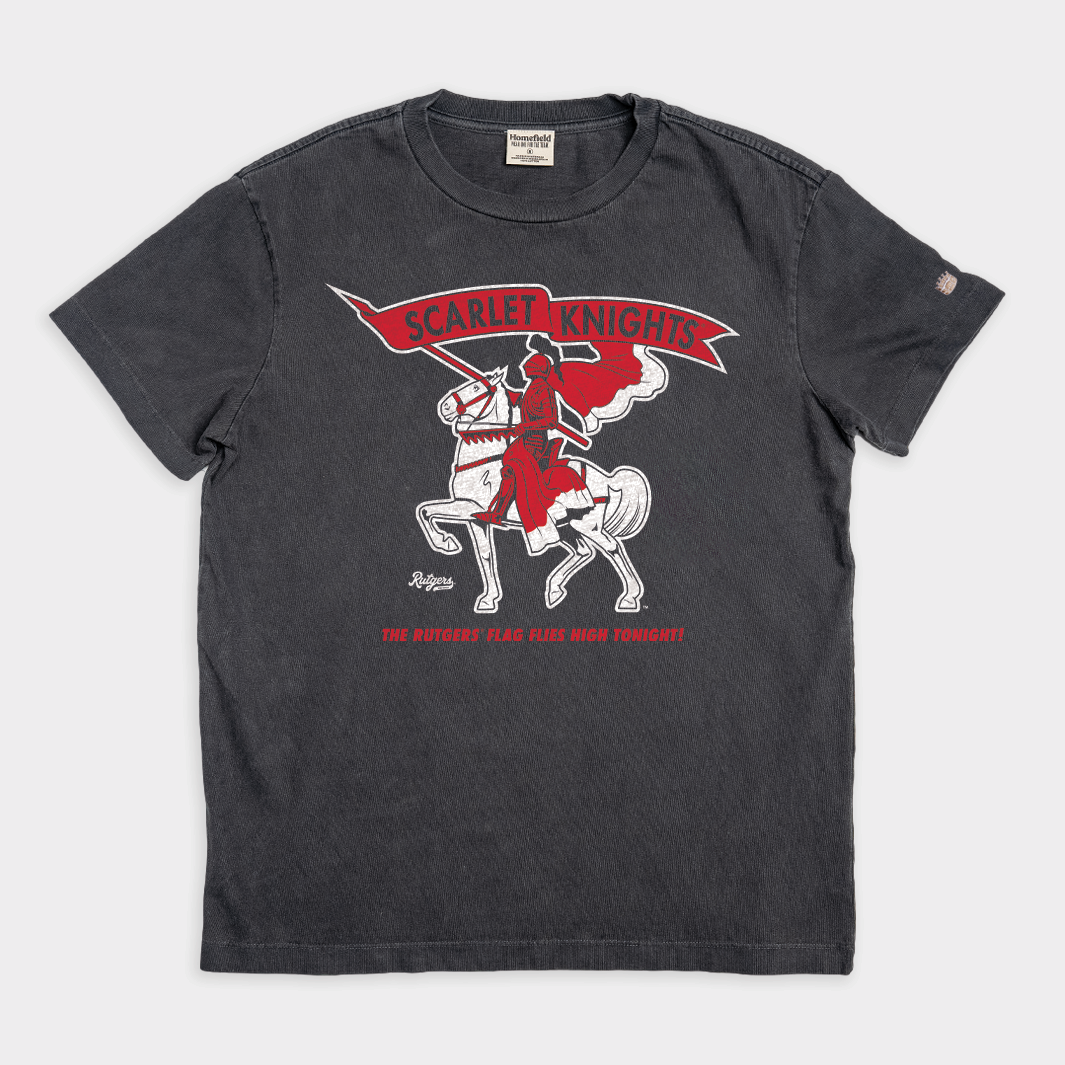 Rutgers "Flag Flies High" Scarlet Knights Vintage Heavyweight Tee Style001