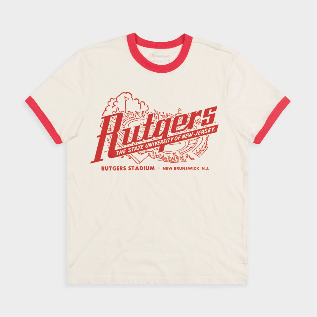Rutgers Football Vintage 1951 Ticket Ringer Tee