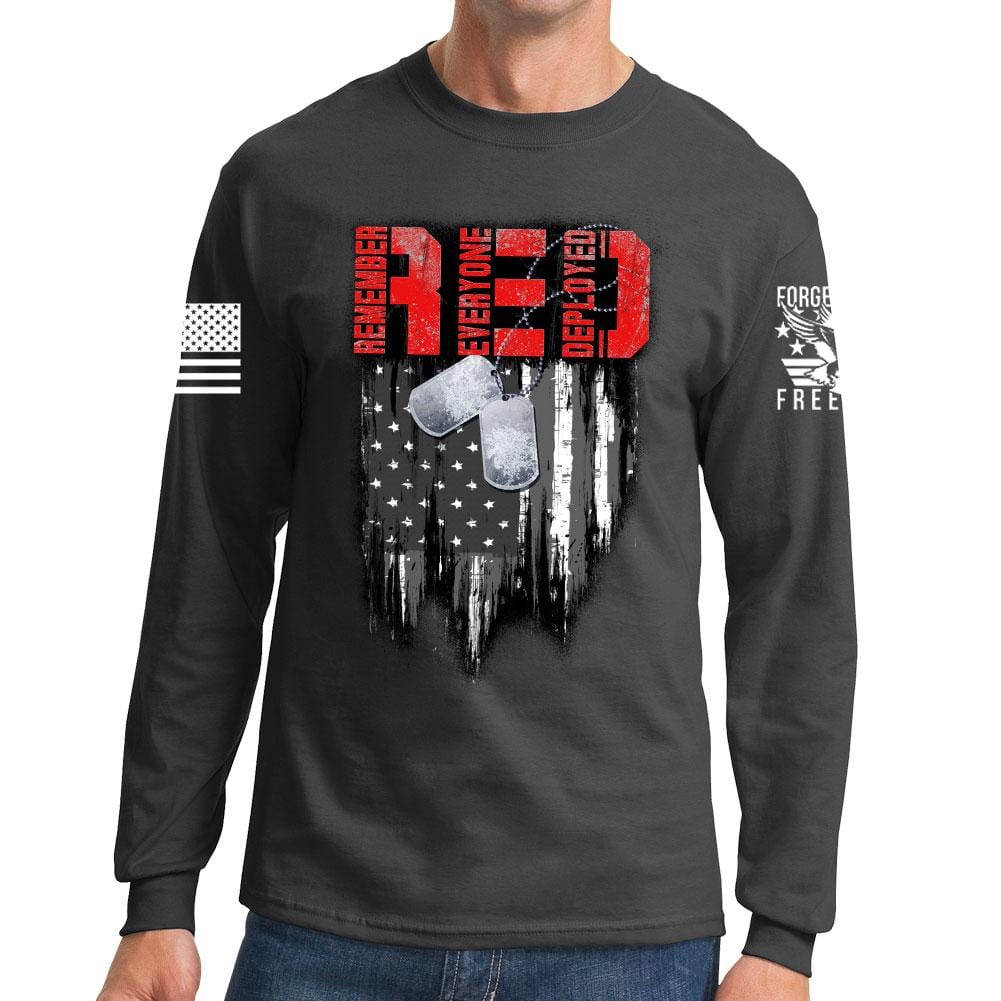R.E.D Flag & Dog-tags Long Sleeve T-shirt Style001