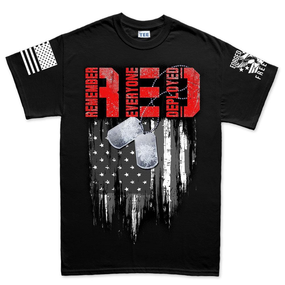 R.E.D Flag & Dog-tags Men's T-shirt Style001