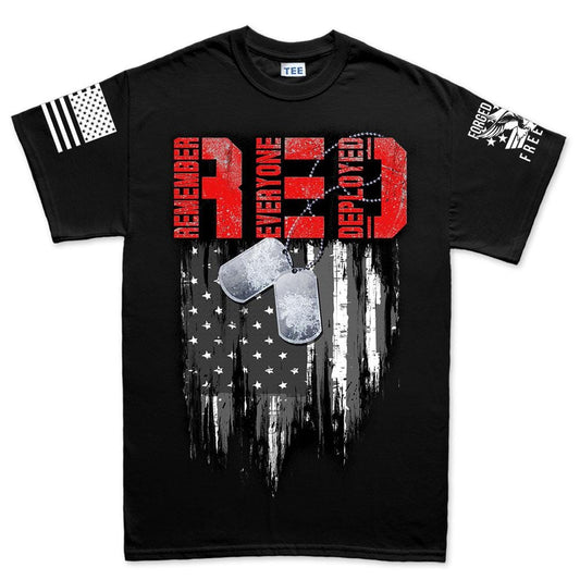 R.E.D Flag & Dog-tags Men's T-shirt Style001