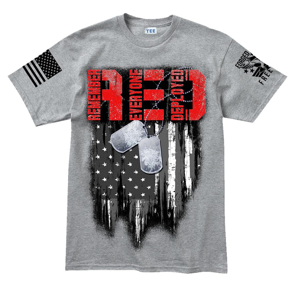 R.E.D Flag & Dog-tags Men's T-shirt Style001