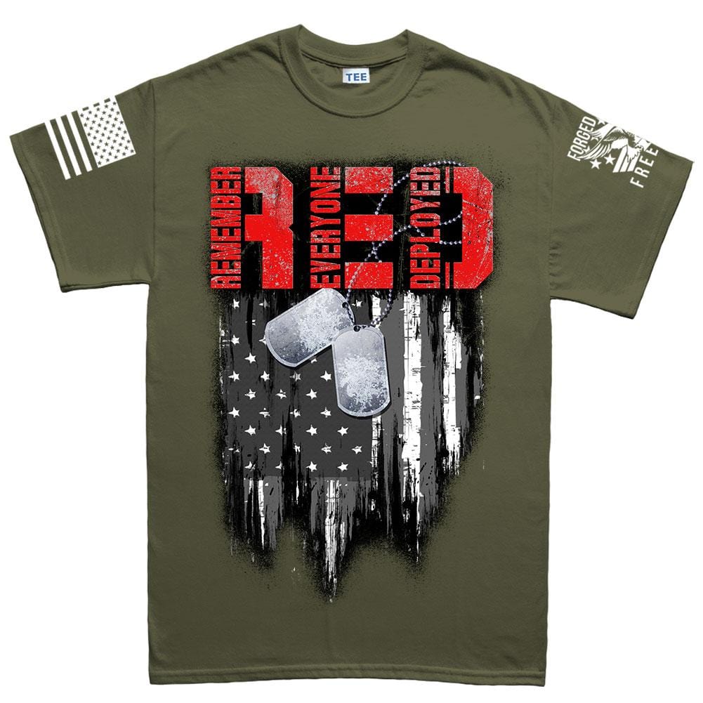 R.E.D Flag & Dog-tags Men's T-shirt Style001