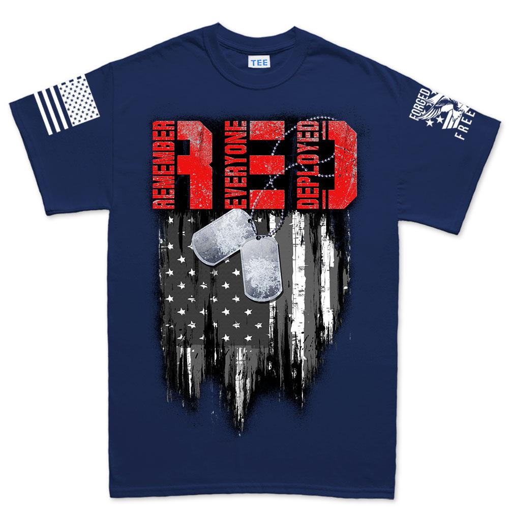 R.E.D Flag & Dog-tags Men's T-shirt Style001