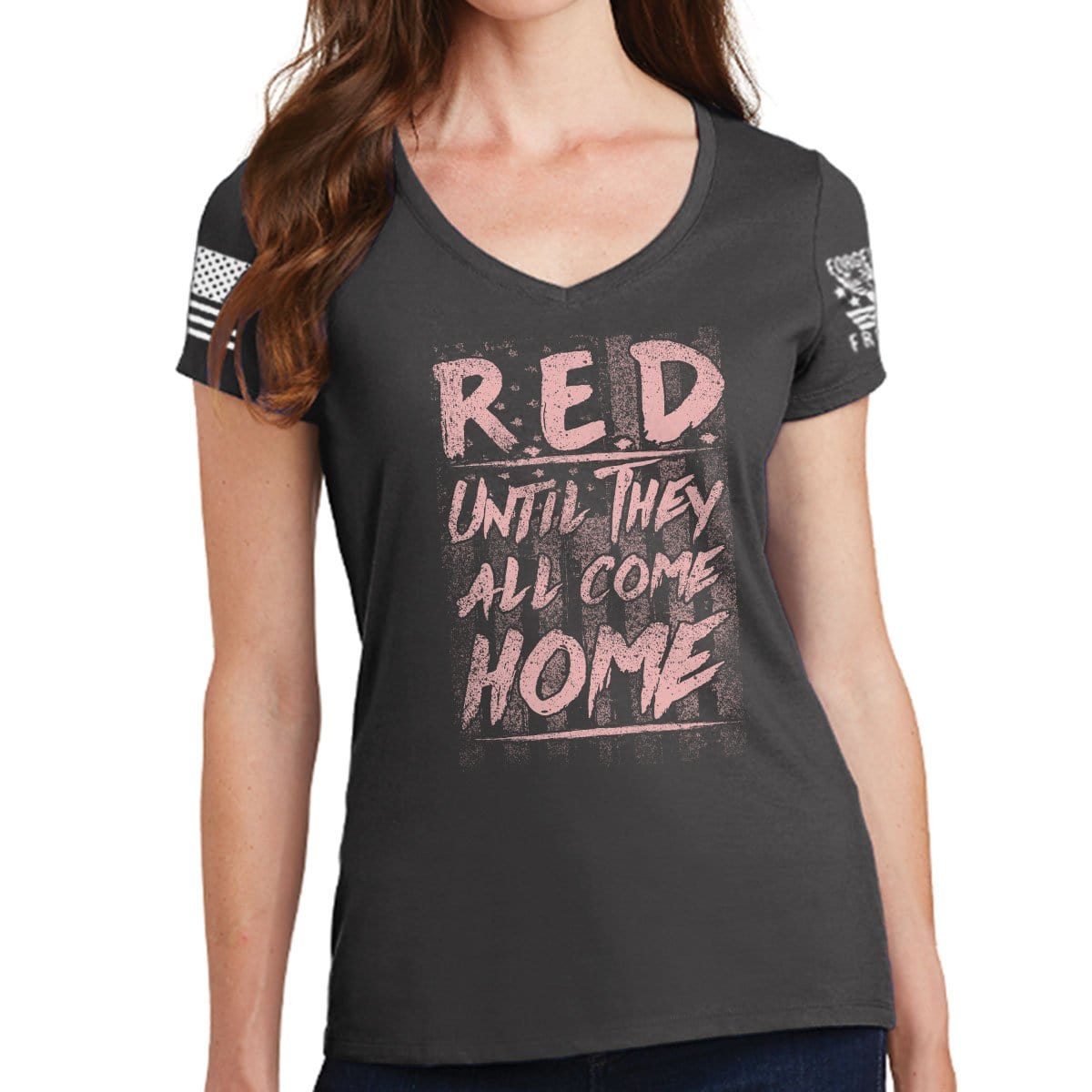 Ladies Until They Come Home V-Neck T-shirt Style001
