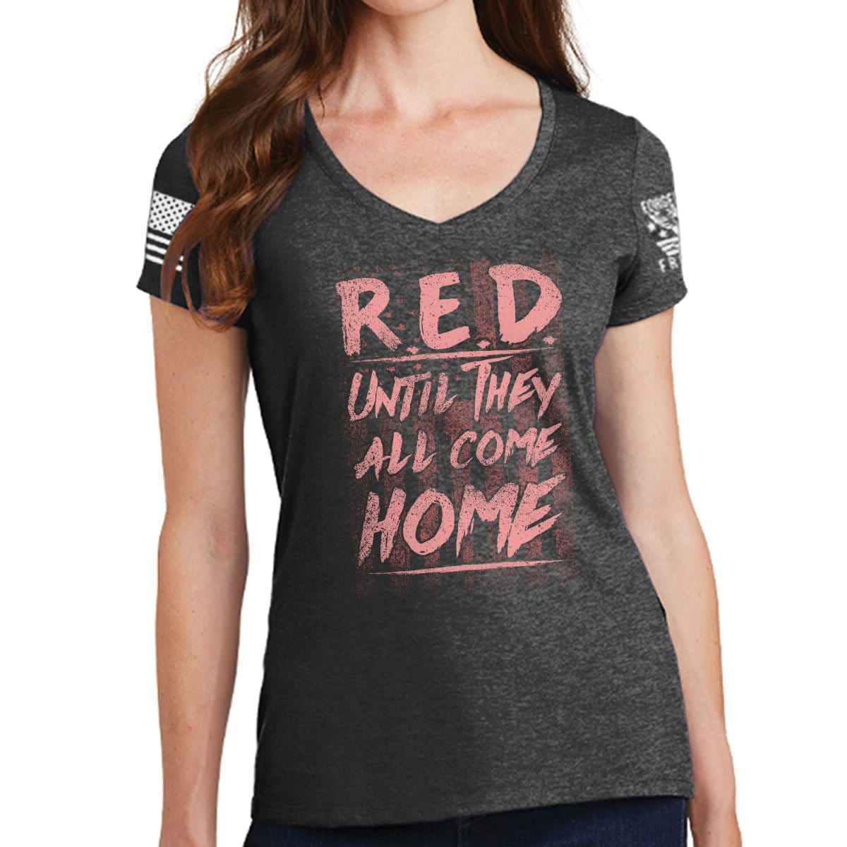 Ladies Until They Come Home V-Neck T-shirt Style001