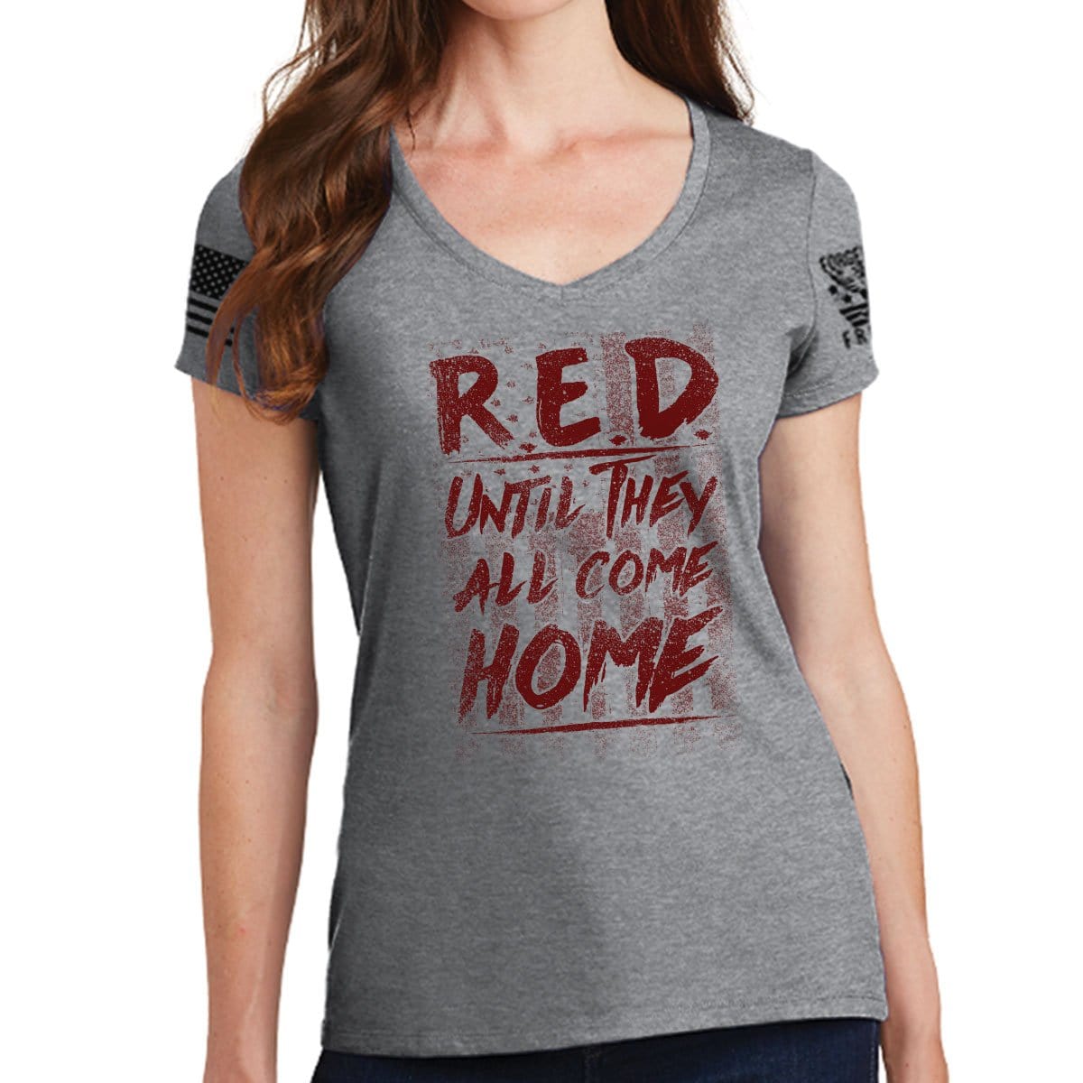 Ladies Until They Come Home V-Neck T-shirt Style001