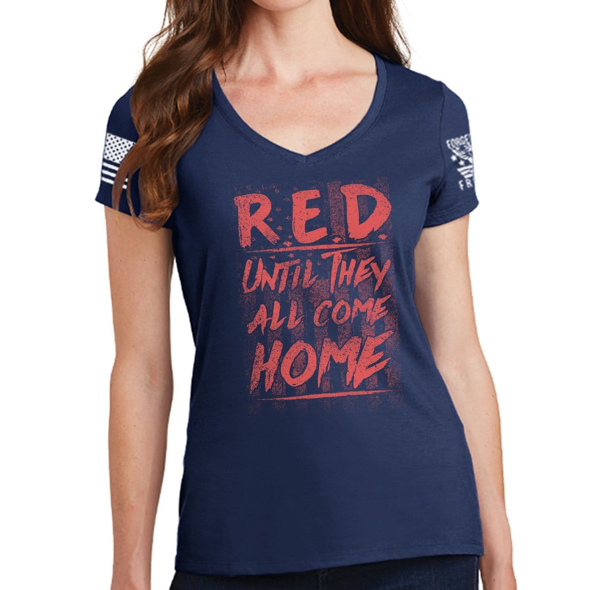 Ladies Until They Come Home V-Neck T-shirt Style001