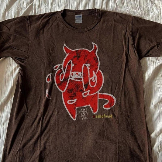 Radiohead Amne Siac Basic Black 90s Short Sleeve T Shirt Classic Unisex Full Size