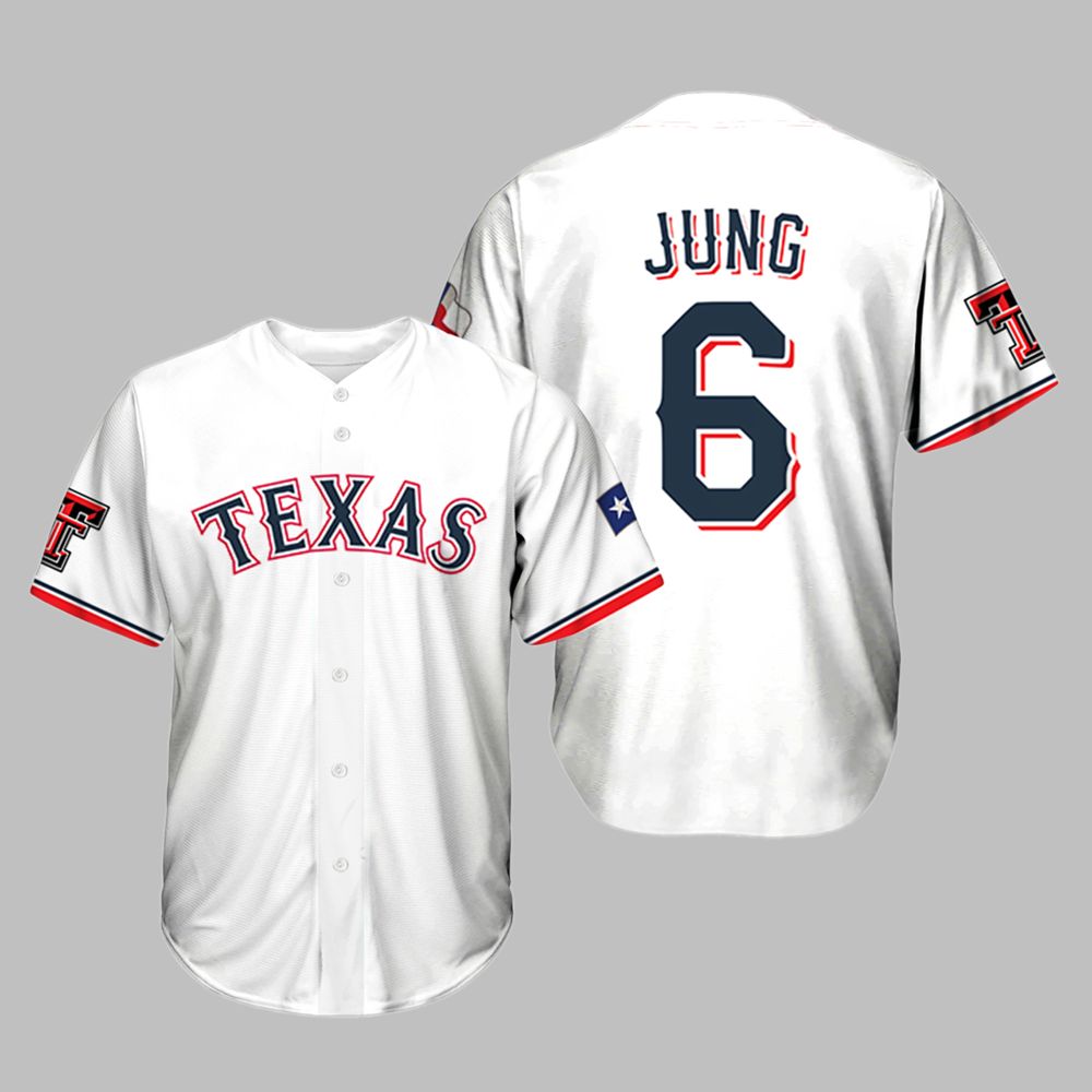 Rangers Jung Texas Tech Night Jersey Giveaway 2025 - Grishko.com