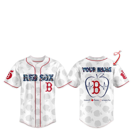 Red Sox TEACHER NIGHT Baseball Jersey Custom 2025 - Grishko.com