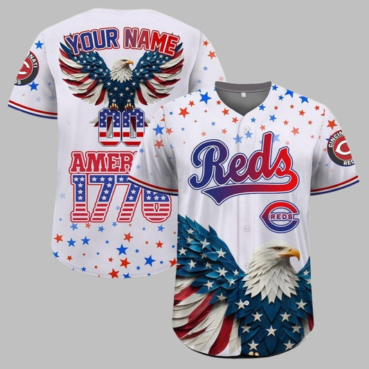 Reds Independence Day Baseball Jersey 2025 - Grishko.com