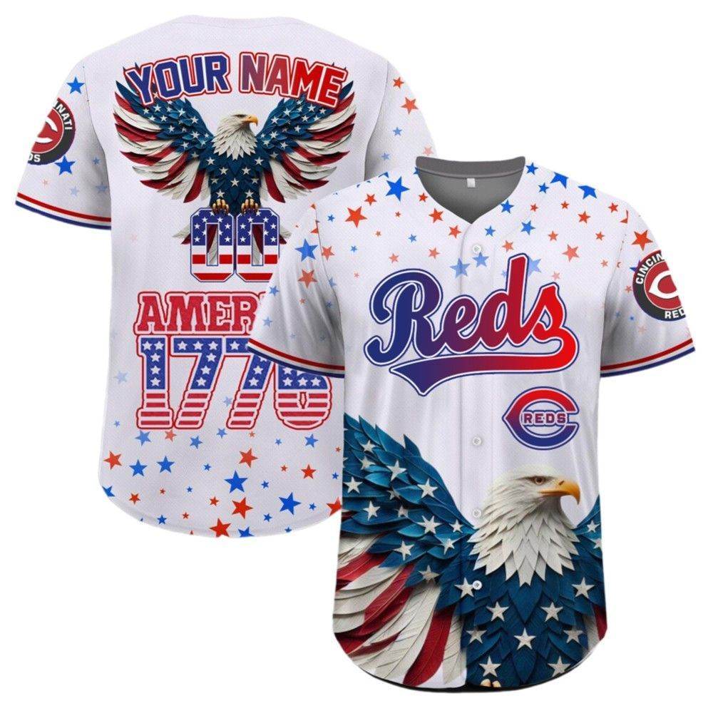 Reds Independence Day Baseball Jersey 2025 - Grishko.com