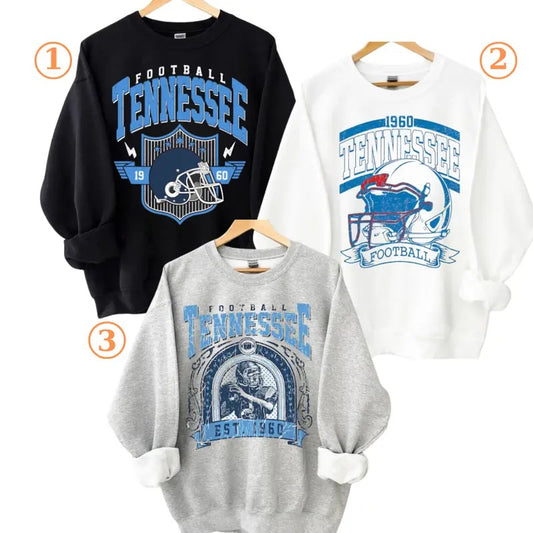 Retro 90s Style Tennessee Football Sweatshirt, Tennessee Team Football Shirt, Tennessee Football, Game Day Shirt men's  sweatshirts