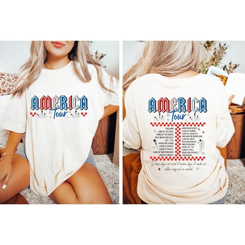 Retro America Tour Shirt, 4th of July Shirt, 1776 Independence Day Shirt, America Shirt, USA Shirt, American Flag Shirt, Memorial Day  T-shirt, sweater and Hoodie
