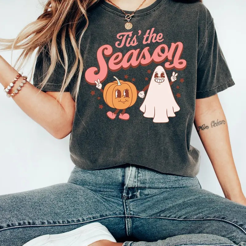 Retro Fall Shirt, Vintage Fall Pumkin and Pumkin Spice Latte Shirt, Vintage Thanksgiving Shirt, Retro Fall Shirt, Fall Shirt