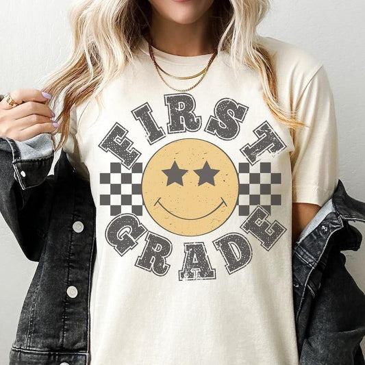 Retro First Grade Teacher Shirt, 1st Grade Teacher shirt, First Day of School Matching TShirt, New Teacher Gift, Teacher Squad, Vintage  T-shirt, sweater and Hoodie