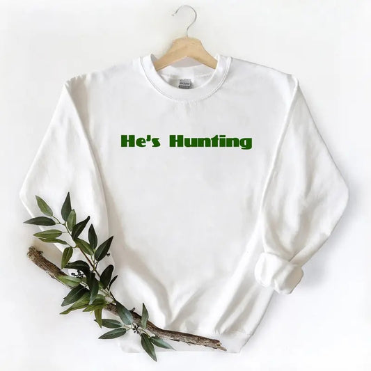 Retro He is Hunting Season New Sweatshirt Goodbye Husband Mallard Duck Gift For wife, husband, family Unisex T-shirt Hoodie