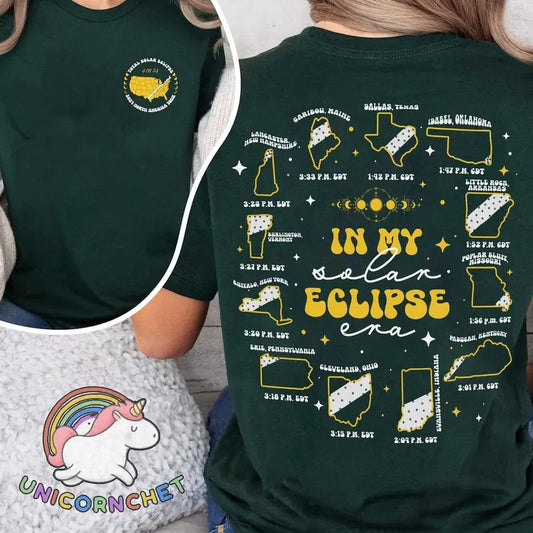 Retro In My Solar Eclipse Era Crewneck,2024 Total Solar Eclipse Tee,Astronomy Gift,April 8th 2024,Eclipse Event 2024,Gift for Eclipse Lover