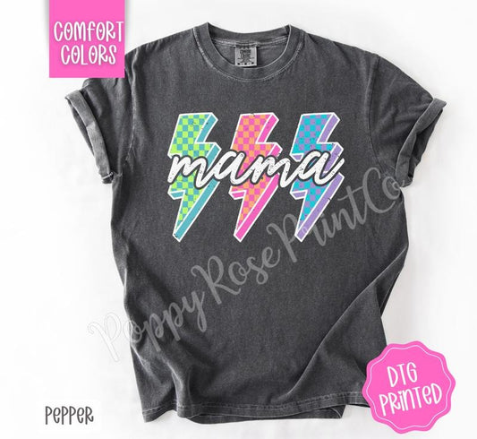 Retro Mama Shirt Comfort Colors,  Women's Graphic Tee  100% US Cotton Oversized Streetwear Top