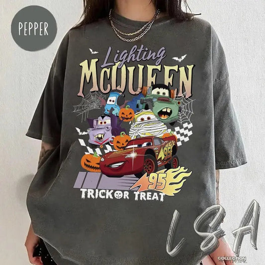Retro McQueen Halloween Shirt, Halloween Sweatshirt, Halloween Shirt, McQueen Shirt