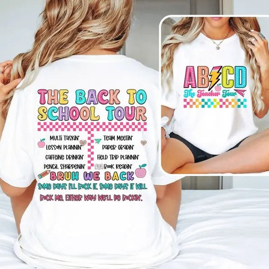 Retro Teacher Tour Shirt, ABCD Teacher Tour, Back To School Shirt, End of Year T-shirt, Teachers Gift, Teacher Tshirt, Elementary School