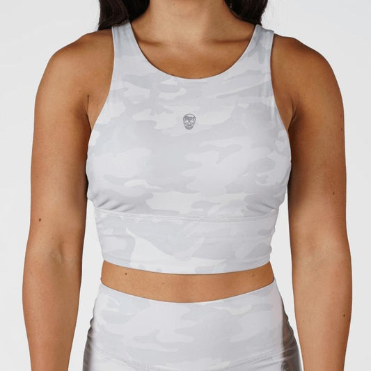 Revive High Neck Bra - White Camo Womenswear Medium Strappy Underwear Lady Comfort