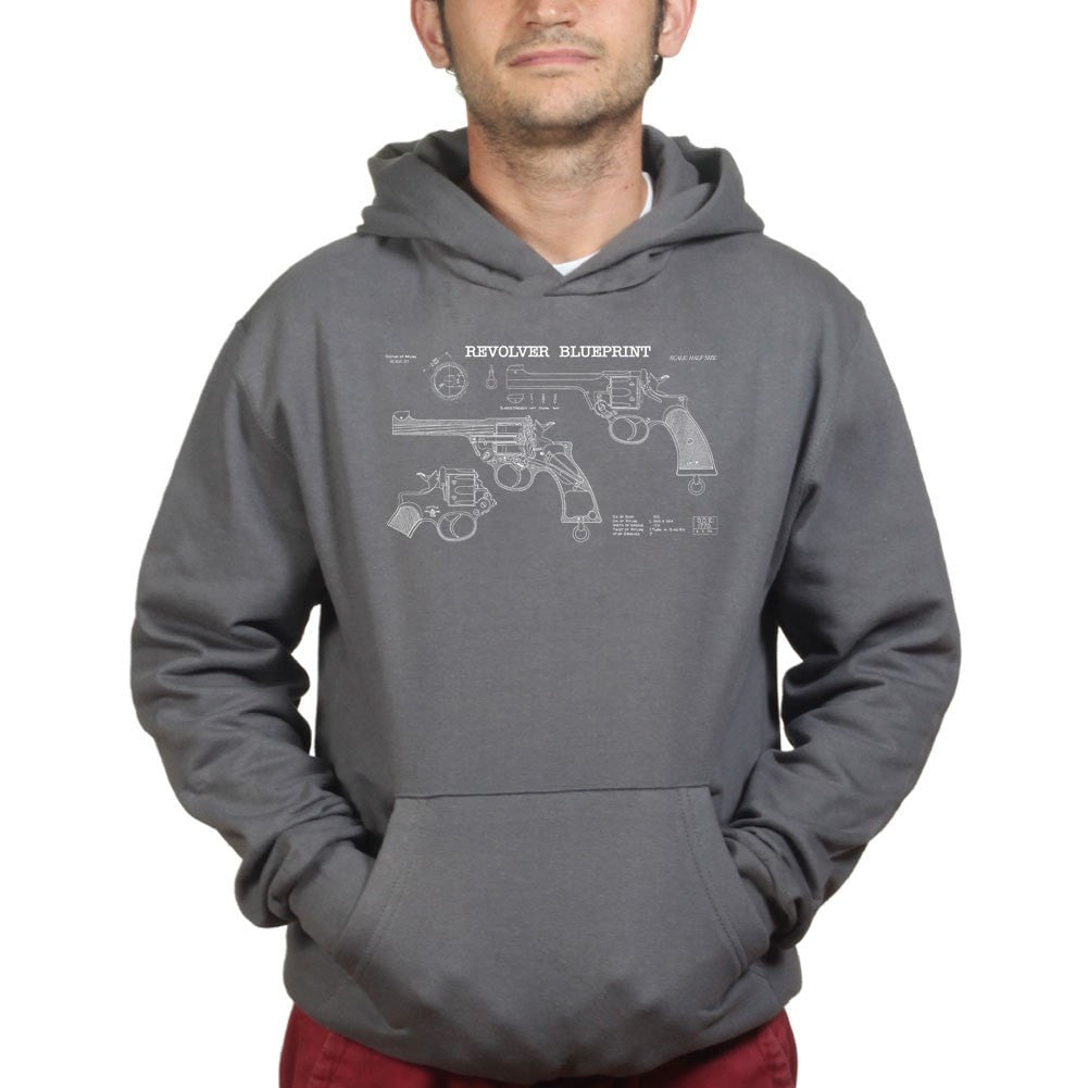 Vintage Revolver Blueprints Hoodie Style001