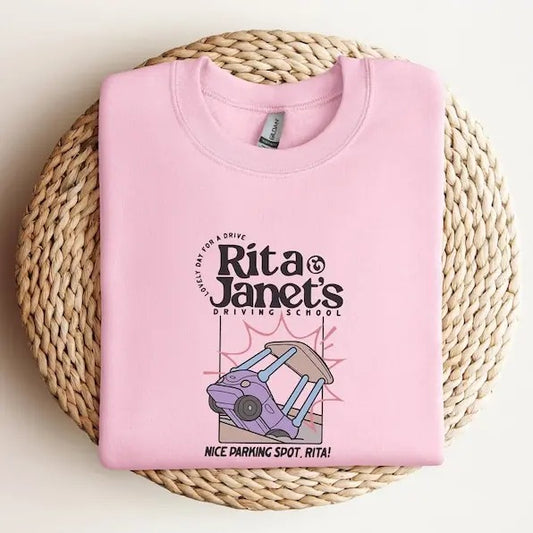 Rita and Janet's Driving School Sweatshirt,Janet and Rita Sweatshirt, Bluey Grannie Sweatshirt, Bluey Back To School Sweatshirt