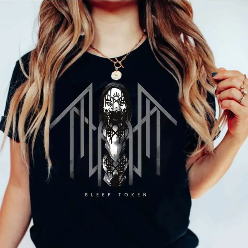 Rock Off officially licensed products Sleep Token Red Cloud Band Logo T Shirt Cotton Fabric