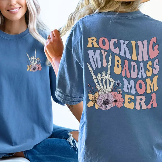 Rocking My Badass Mom Era Shirt In My Badass Mom Era Retro Skeleton Tshirt Mothers Day Gift Shirt Birthday Gift For Mother